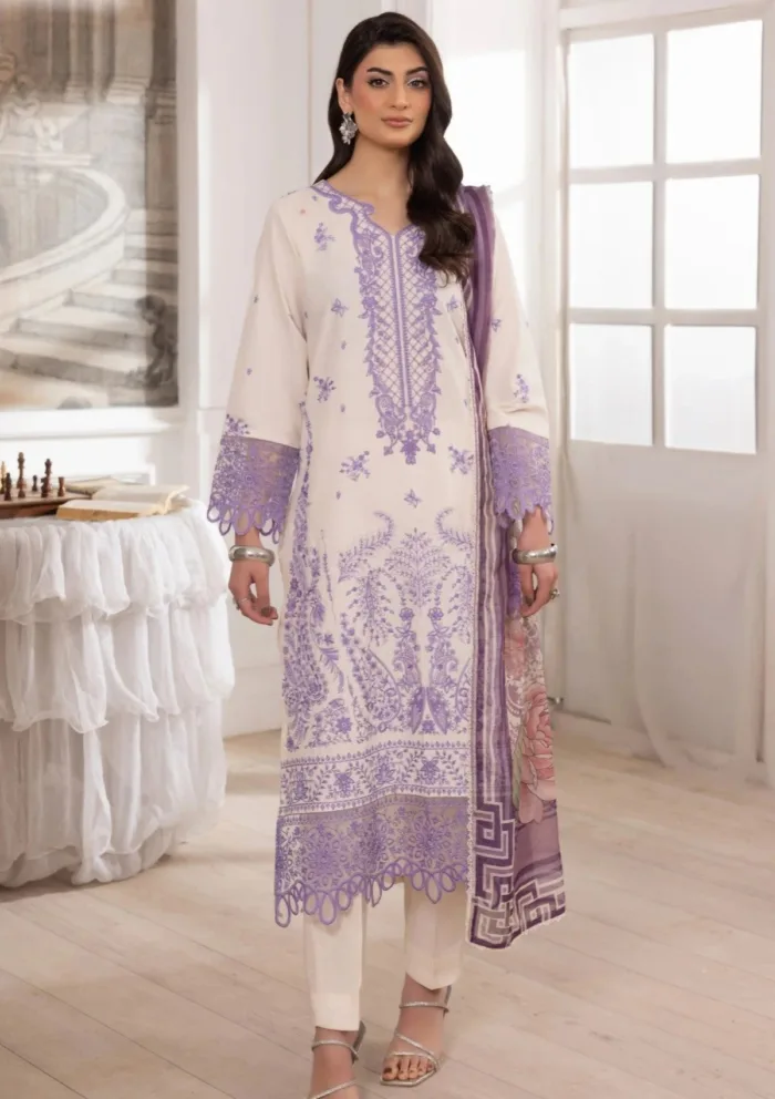 Mohagni Eid Edit 25 ZE 09 Gulkari Luxury Lawn Collection - Image 4
