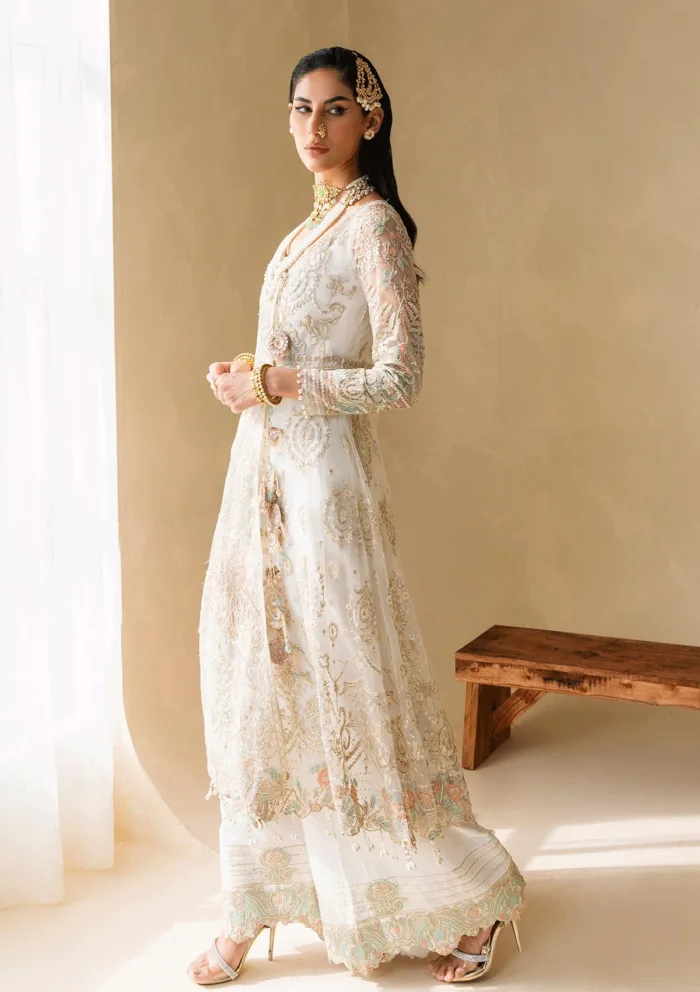 Muneefa Naz Ivory D 01 Raha Luxury Lawn Collection - Image 4