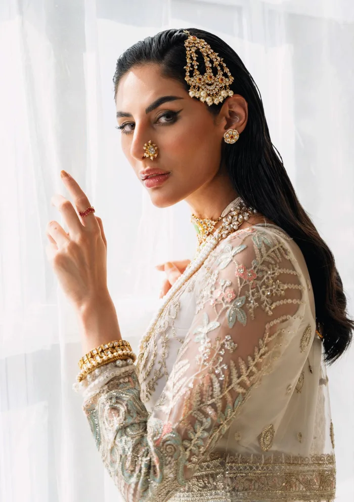 Muneefa Naz Ivory D 01 Raha Luxury Lawn Collection - Image 5