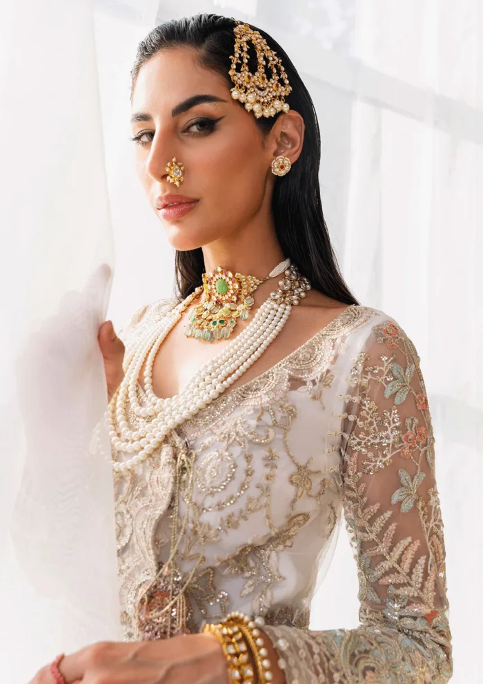 Muneefa Naz Ivory D 01 Raha Luxury Lawn Collection - Image 7
