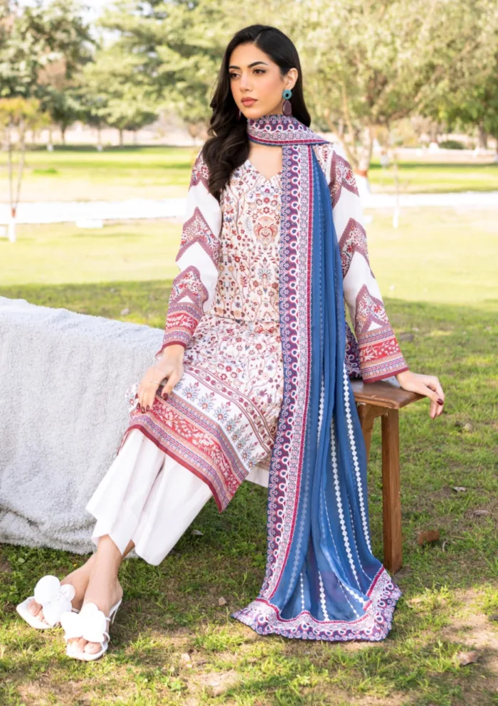 Muraad Edit 25 Flora Raha Luxury Lawn Collection - Image 3