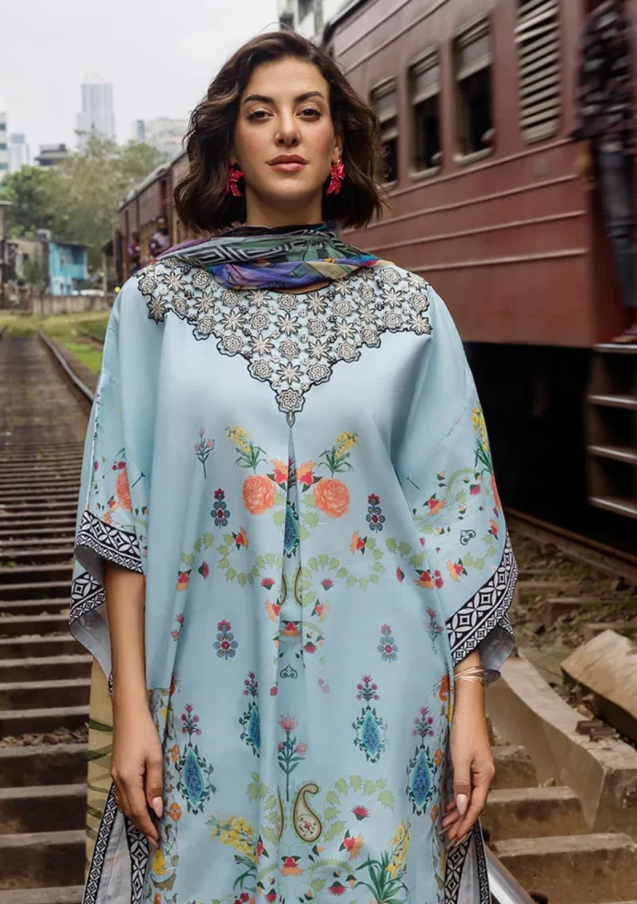 Mushq La Dolce Prints D 01A Nerina Hemline Luxury Lawn Collection - Image 2