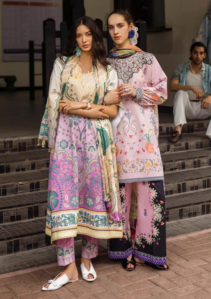 Mushq La Dolce Prints D 04A Valeria Hemline Luxury Lawn Collection - Image 4