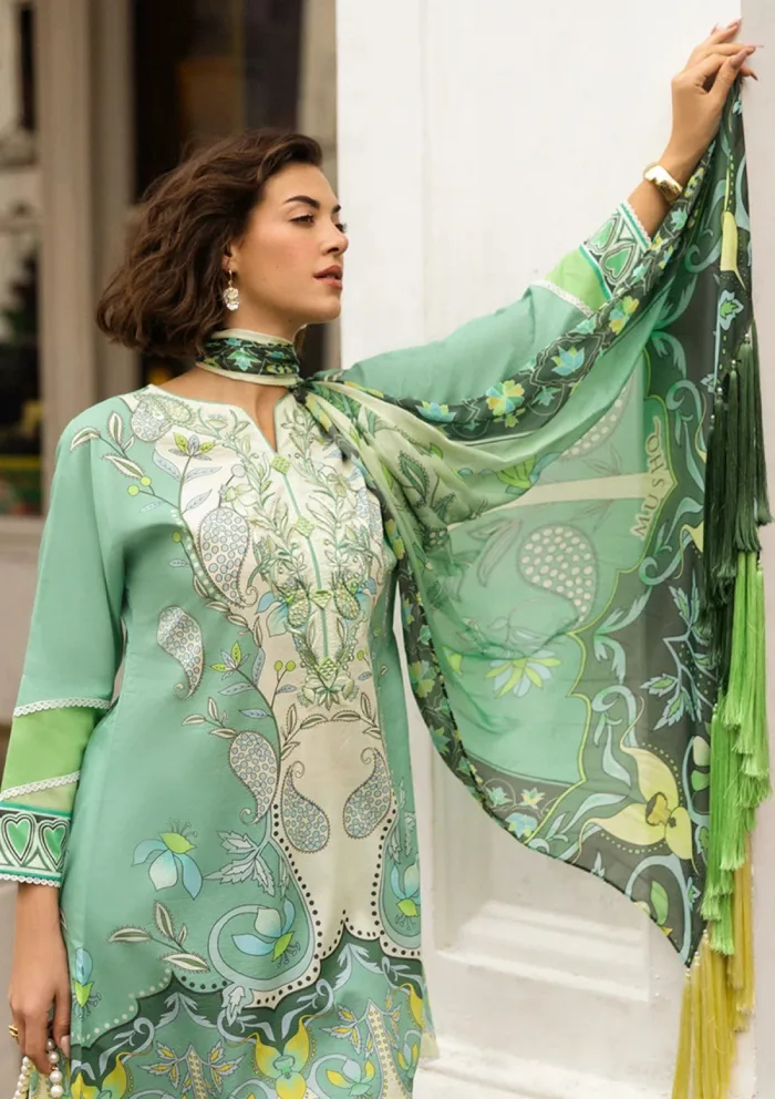 Mushq La Dolce Prints D 05B Ariela Hemline Luxury Lawn Collection - Image 4