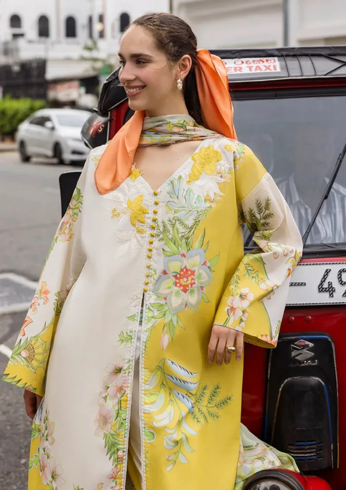Mushq La Dolce Prints D 09A Corina Hemline Luxury Lawn Collection - Image 2