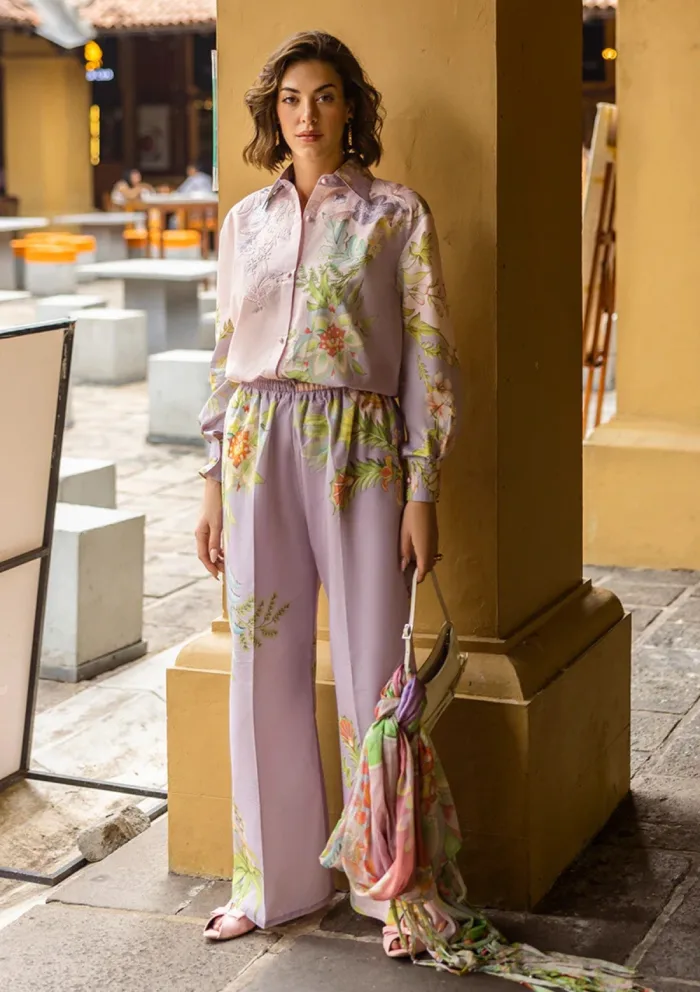 Mushq La Dolce Prints D 09B Erminia Hemline Luxury Lawn Collection - Image 3