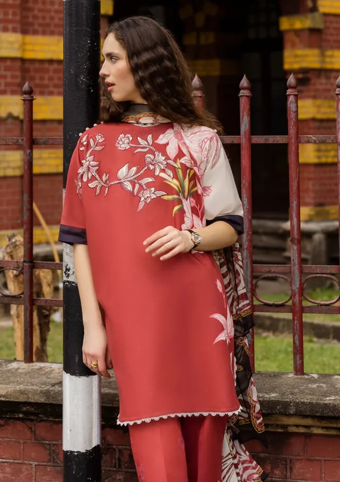 Mushq La Dolce Prints D 10A Fiorella Hemline Luxury Lawn Collection - Image 2