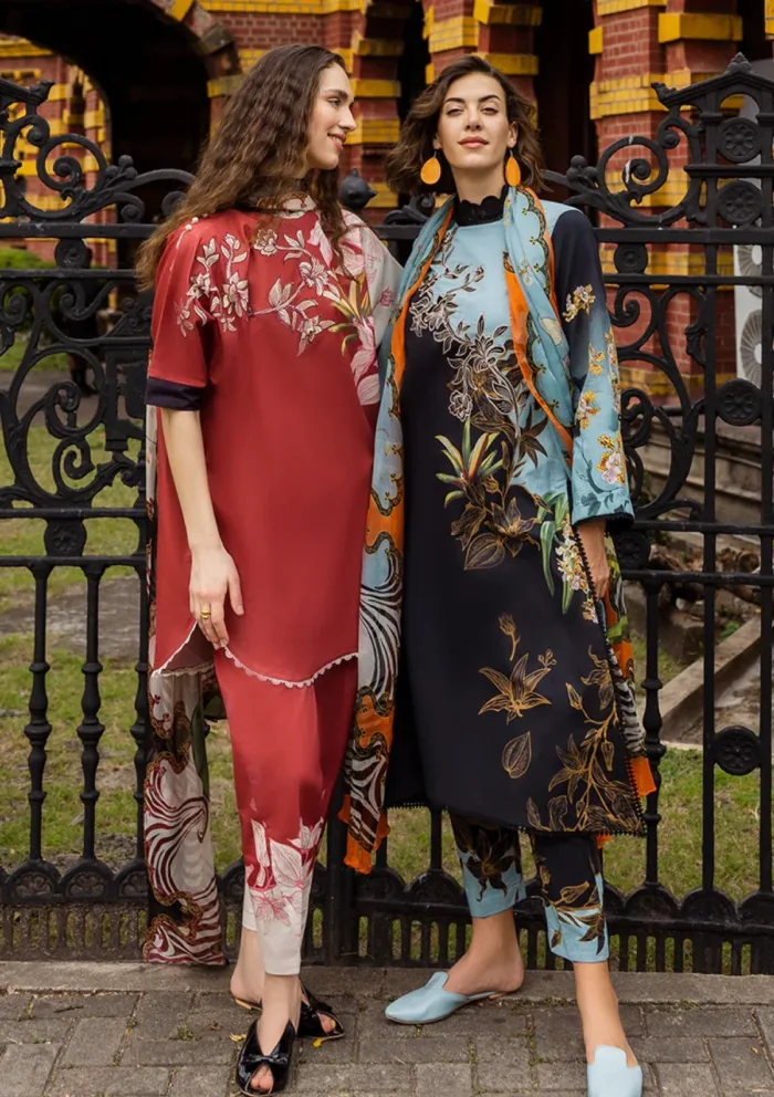 Mushq La Dolce Prints D 10A Fiorella Hemline Luxury Lawn Collection - Image 4