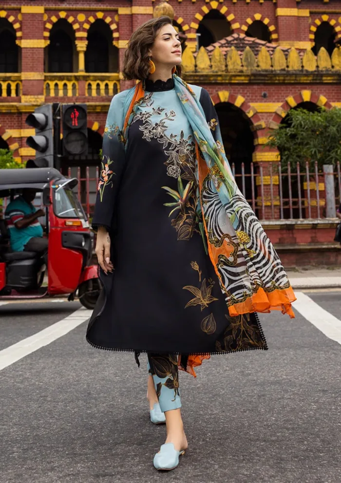 Mushq La Dolce Prints D 10B Paula Hemline Luxury Lawn Collection - Image 2