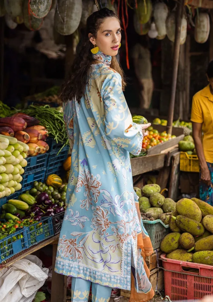 Mushq La Dolce Prints D 3A Zita Hemline Luxury Lawn Collection - Image 4