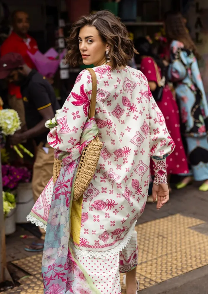Mushq La Dolce Prints D 6A Sabrina Hemline Luxury Lawn Collection - Image 2