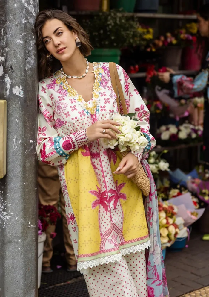 Mushq La Dolce Prints D 6A Sabrina Hemline Luxury Lawn Collection - Image 3