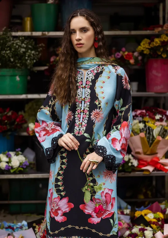 Mushq La Dolce Prints D 8A Renata Hemline Luxury Lawn Collection - Image 2