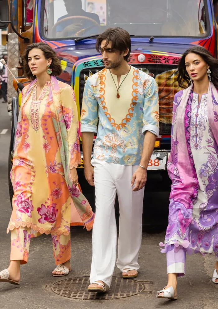 Mushq La Dolce Prints D 8B Piera Hemline Luxury Lawn Collection - Image 3
