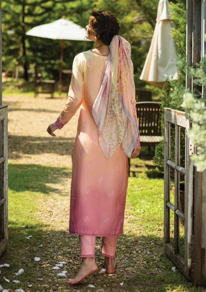 Mushq MC25 04 Risate Solace Ombre Chikankari Luxury Lawn Collection - Image 3