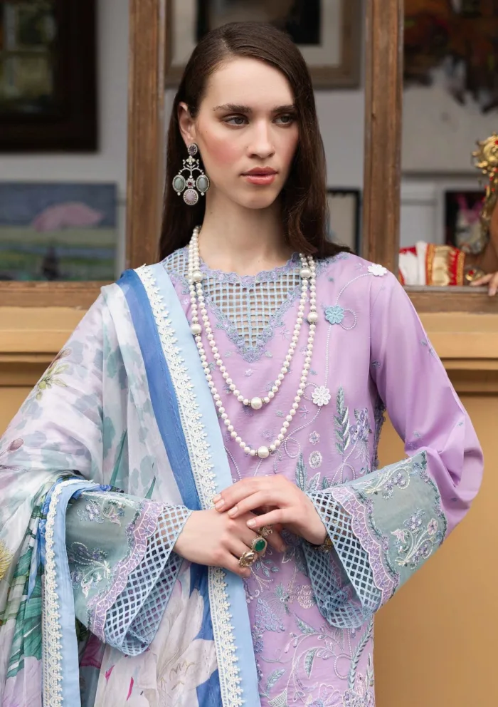 Mushq MM 02 Glowing Pulse Manaram Luxury 25 Lawn Collection - Image 4