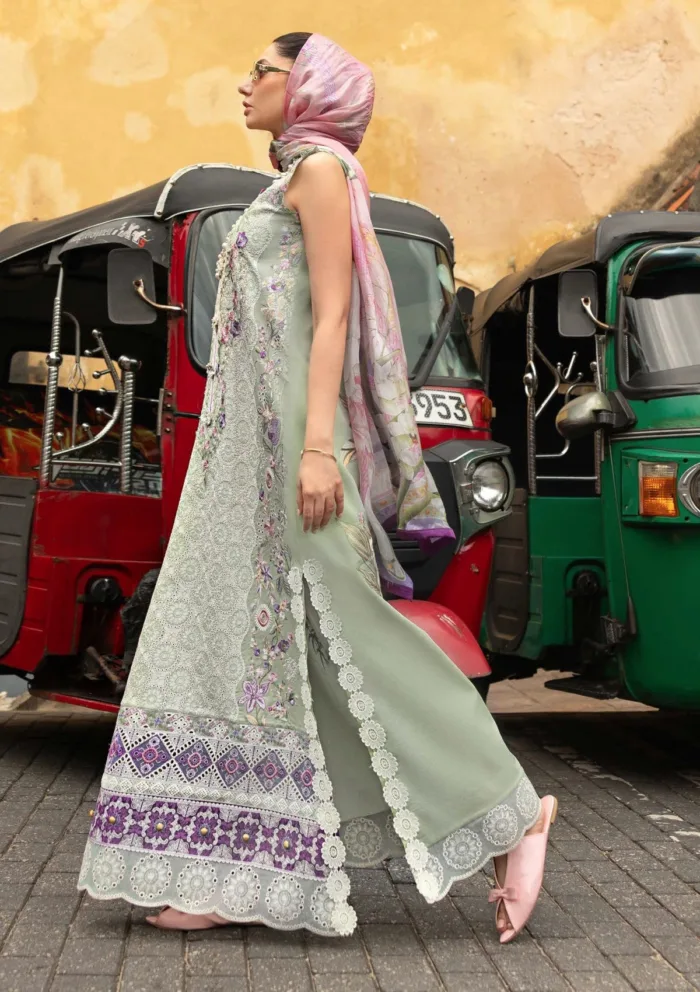 Mushq MM 10 Beaming Drift Manaram Luxury 25 Lawn Collection - Image 4