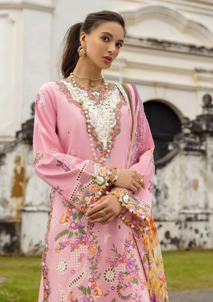 Mushq MM 12 Twinkling Tempos Manaram Luxury 25 Lawn Collection - Image 3