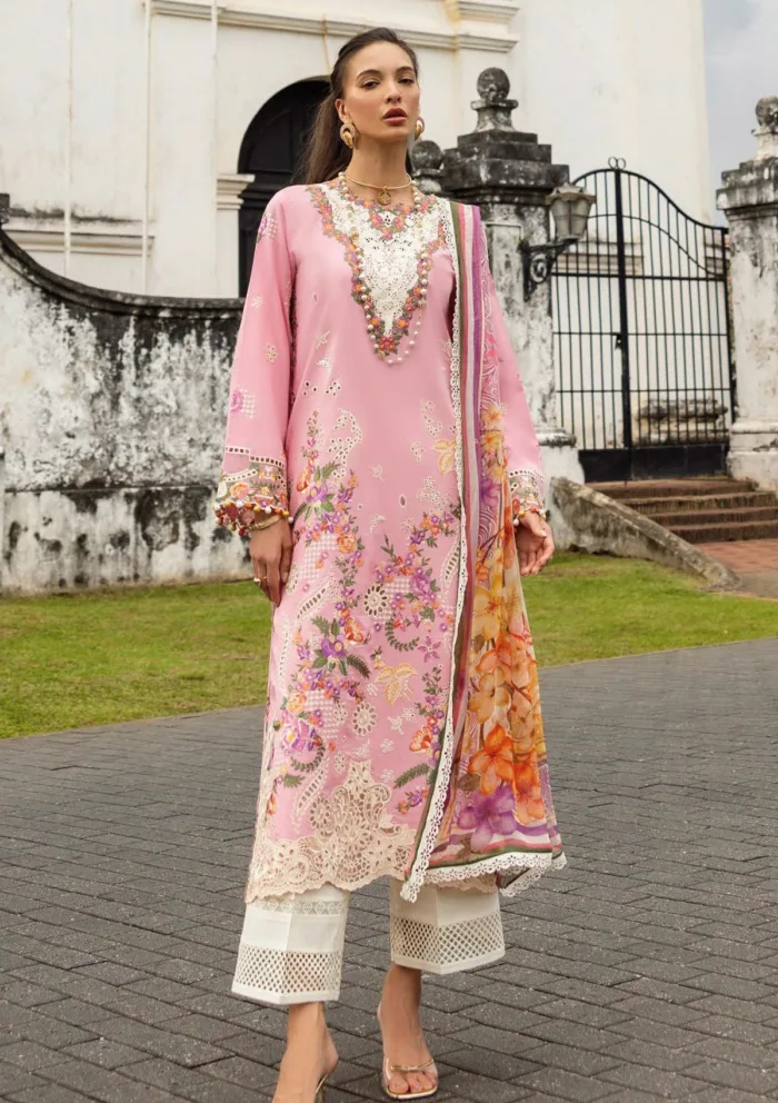 Mushq MM 12 Twinkling Tempos Manaram Luxury 25 Lawn Collection - Image 4