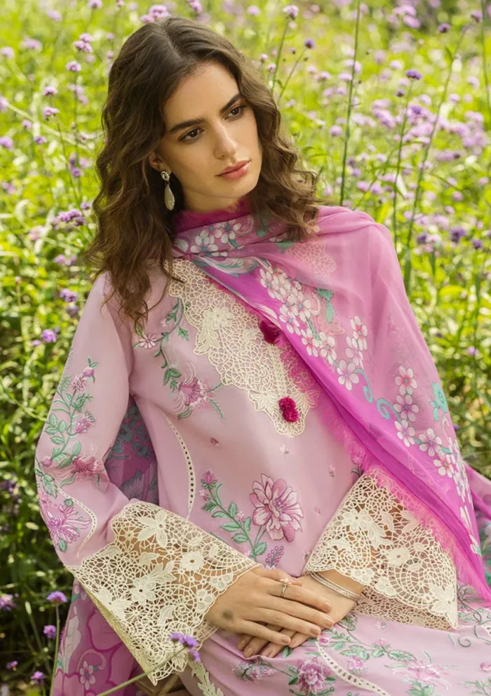 Mushq Secret Garden Lavendar Whispers Hemline Luxury Lawn Collection - Image 2