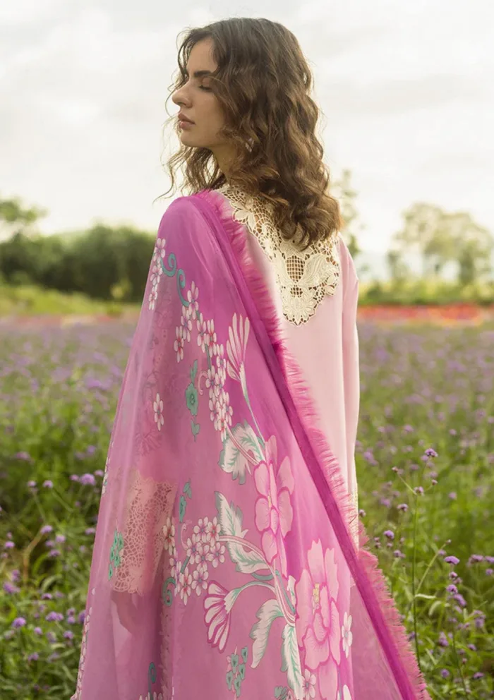 Mushq Secret Garden Lavendar Whispers Hemline Luxury Lawn Collection - Image 3