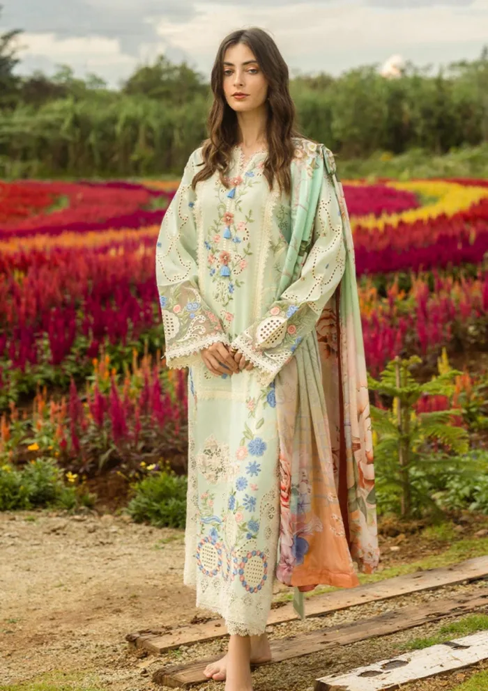 Mushq Secret Garden Starlit Lilies Hemline Luxury Lawn Collection - Image 2