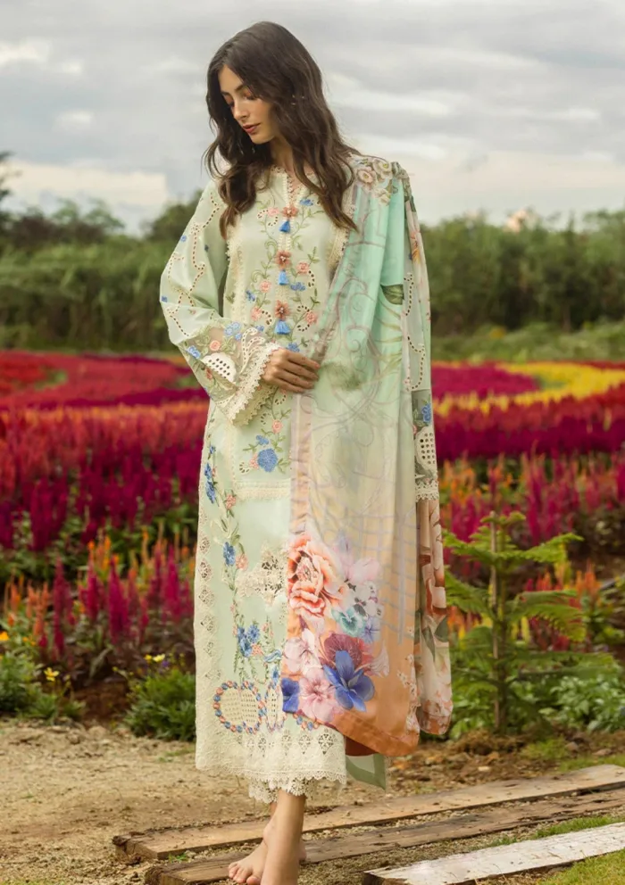 Mushq Secret Garden Starlit Lilies Hemline Luxury Lawn Collection - Image 3