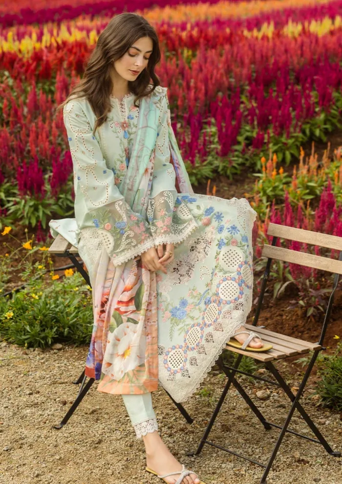 Mushq Secret Garden Starlit Lilies Hemline Luxury Lawn Collection - Image 4