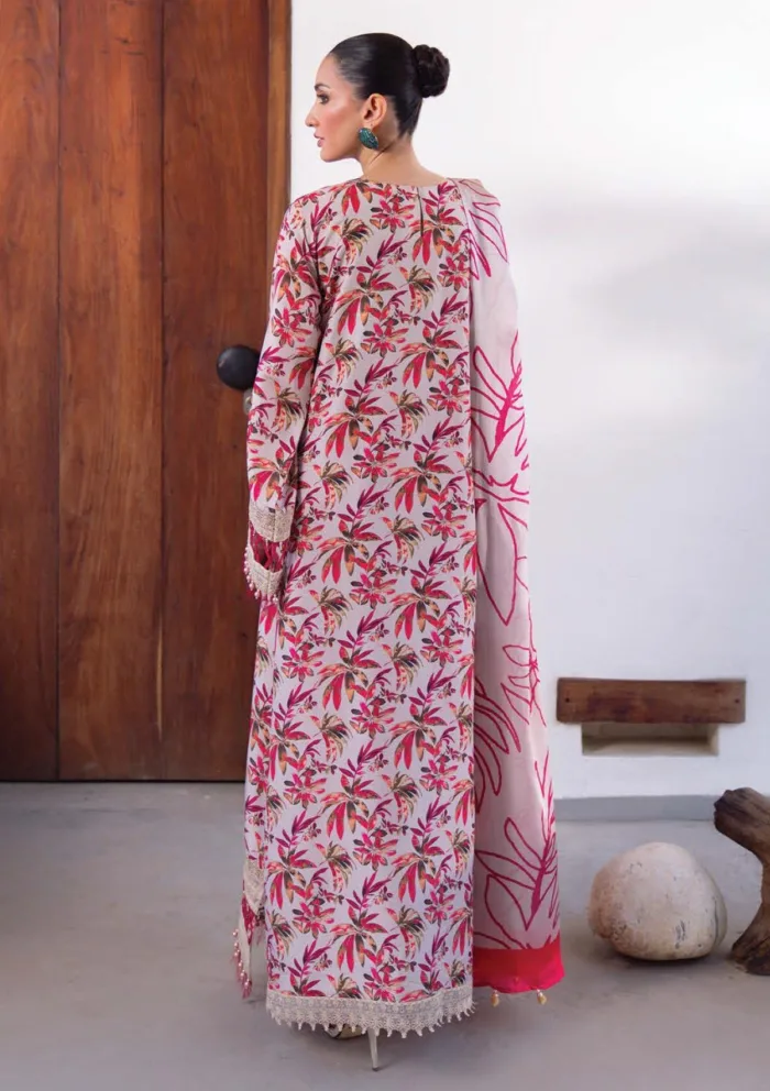 Myeesha Luxury 25 MS 1016 GULAB Lamhay Lawn Collection - Image 2