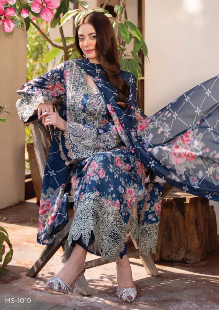 Myeesha Luxury 25 MS 1019 ZOHRA Lamhay Lawn Collection - Image 2