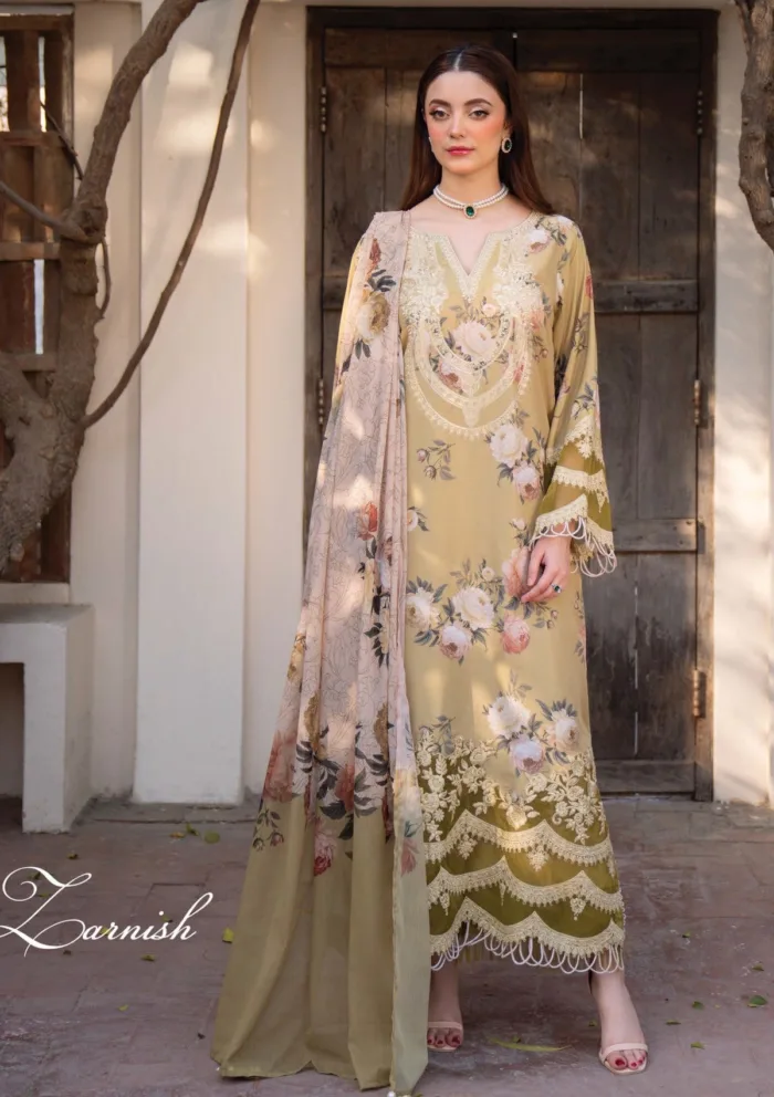 Myeesha Luxury 25 MS 1025 ZARNISH Lamhay Lawn Collection - Image 2