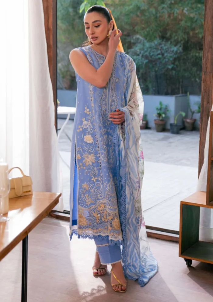 Neeshay Luxury 25 Indigo Symphony Lawn Collection - Image 3