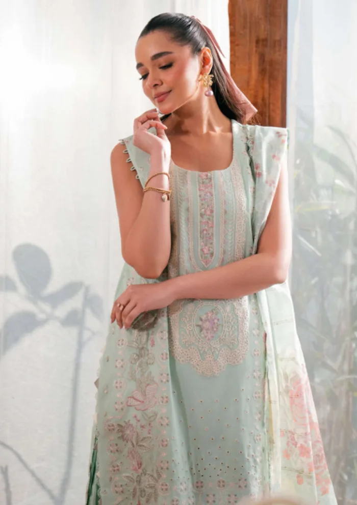 Neeshay Luxury 25 Minty Symphony Lawn Collection - Image 2