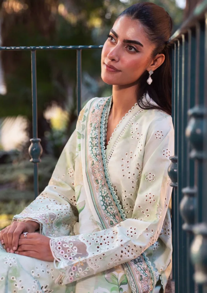 Neeshay Printkari 25 MEADOW MIST Summer Lines Luxury Lawn Collection - Image 4