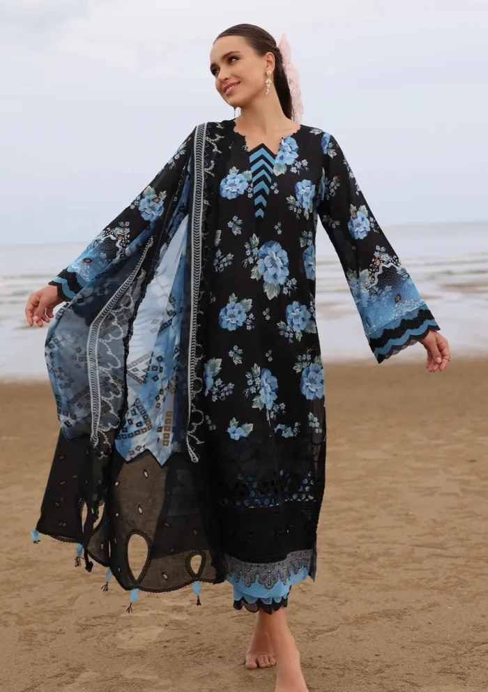 Nureh NGEL 171 Gardenia Embroidered 25 Luxury Lawn Collection - Image 4