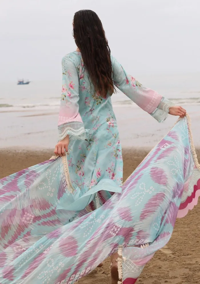 Nureh NGEL 173 Gardenia Embroidered 25 Luxury Lawn Collection - Image 3