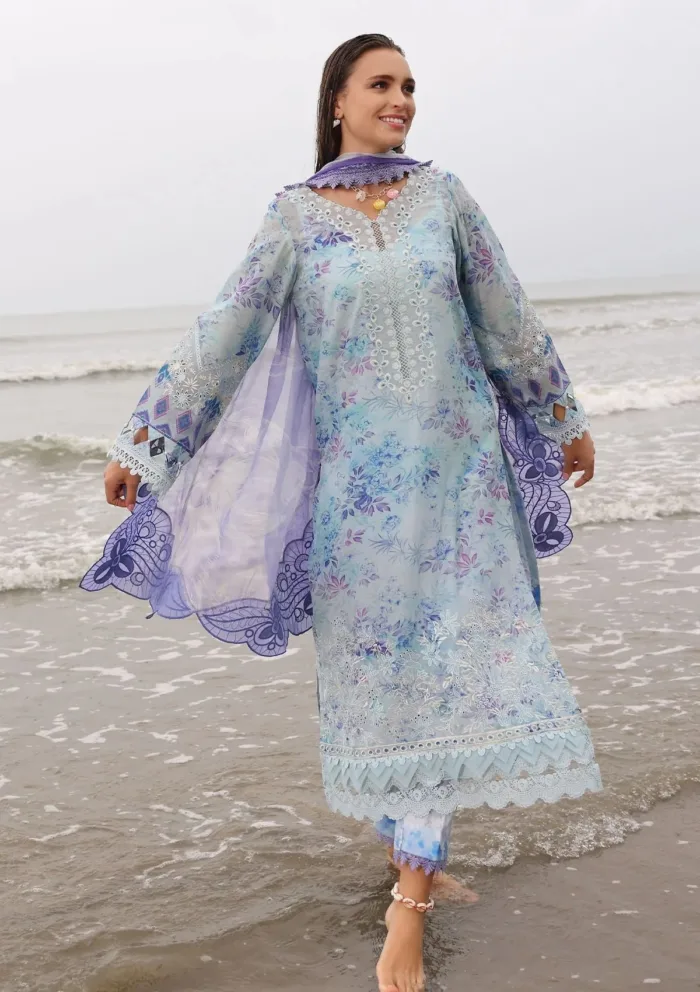 Nureh NGEL 176 Gardenia Embroidered 25 Luxury Lawn Collection - Image 2