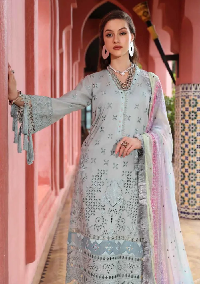 Nureh Unstitched 25 NE 111 Bazaar Luxury Lawn Collection - Image 2
