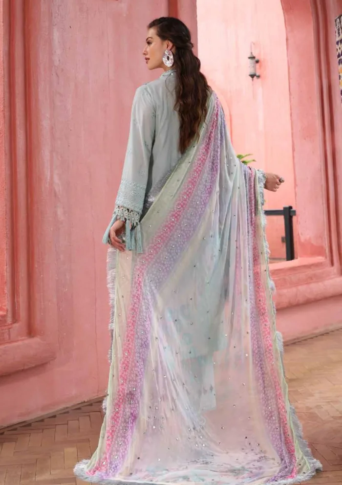 Nureh Unstitched 25 NE 111 Bazaar Luxury Lawn Collection - Image 4