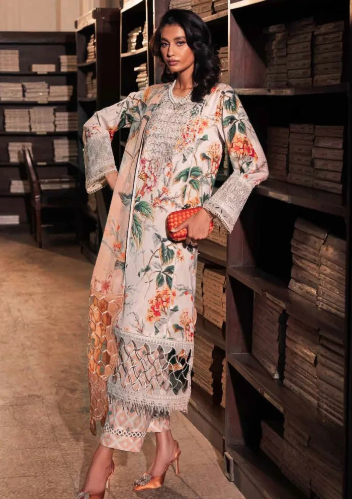 Nureh Unstitched GL25 13 Glam Girl Luxury Lawn Collection - Image 2