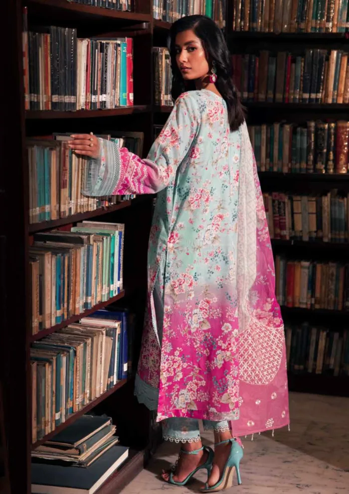 Nureh Unstitched GL25 16 Glam Girl Luxury Lawn Collection - Image 2