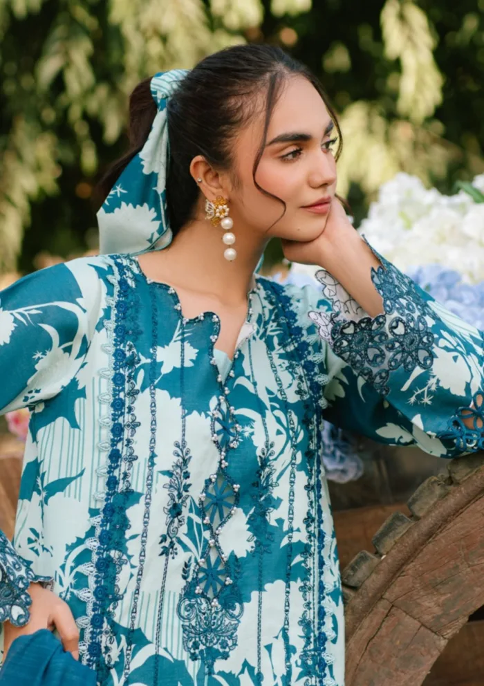 Parishay D 11 Ivy Bloom Printkari Luxury Lawn Collection - Image 2
