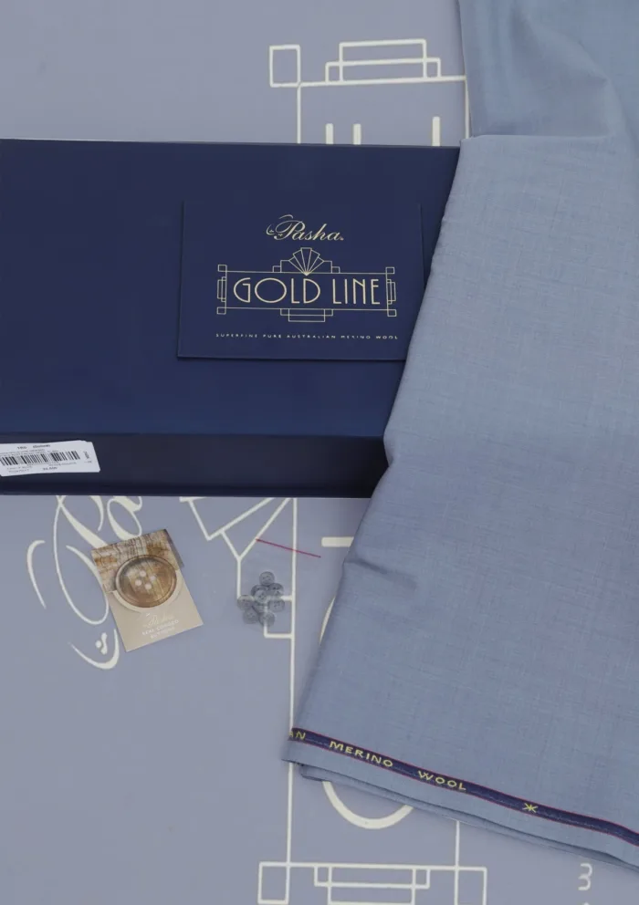 Pasha Gold Line Merino Color 025 F Blue Luxury Lawn Collection - Image 2