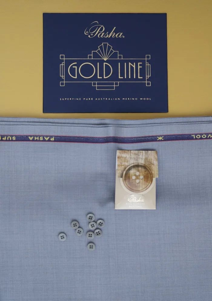 Pasha Gold Line Merino Color 025 F Blue Luxury Lawn Collection - Image 3