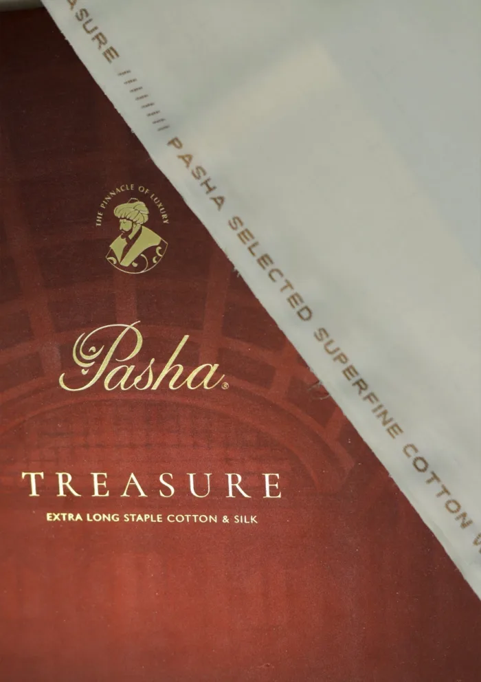 Pasha Treasure Superfine Color 086 Ivory Luxury Lawn Collection - Image 2