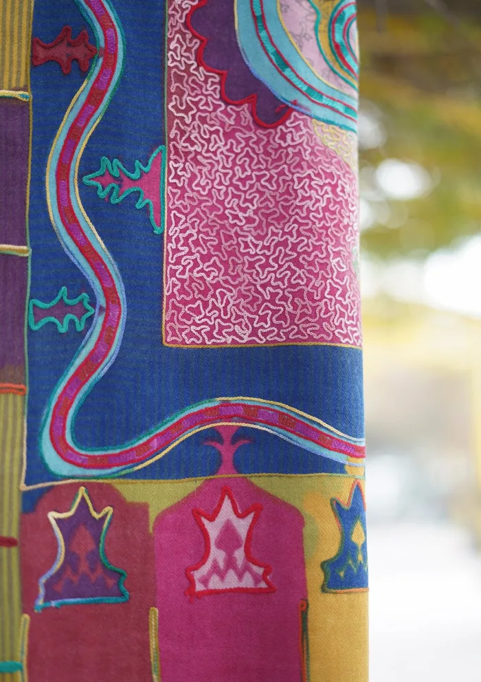 Pashmina Ari Work Shawl D 164 Luxury Lawn Collection - Image 2
