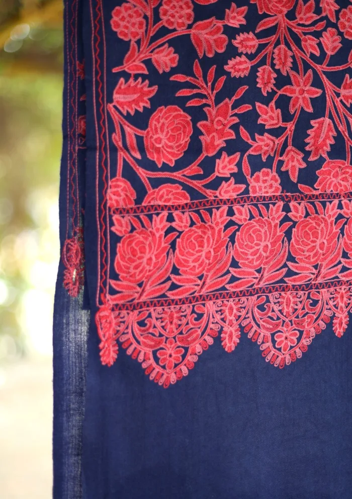 Pashmina Ari Work Shawl D 206 Luxury Lawn Collection - Image 2