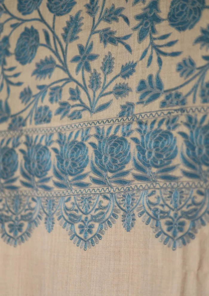Pashmina Ari Work Shawl D 208 Luxury Lawn Collection - Image 3