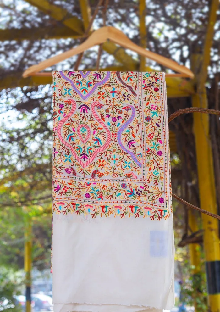 Pashmina Ari Work Shawl D 85