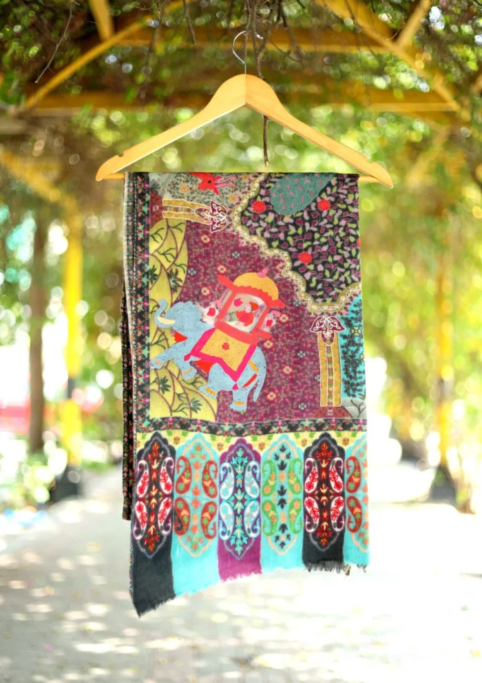 Pashmina Ari Work Shawl D 93